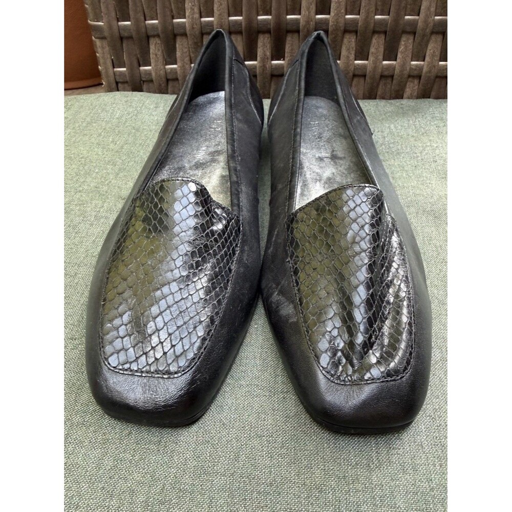 ENZO ANGIOLINI Black  Leather Moccasins Flats  LIBERTY  SZ: 8.5M
